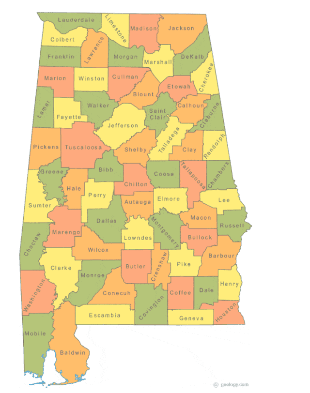 Alabama state outline