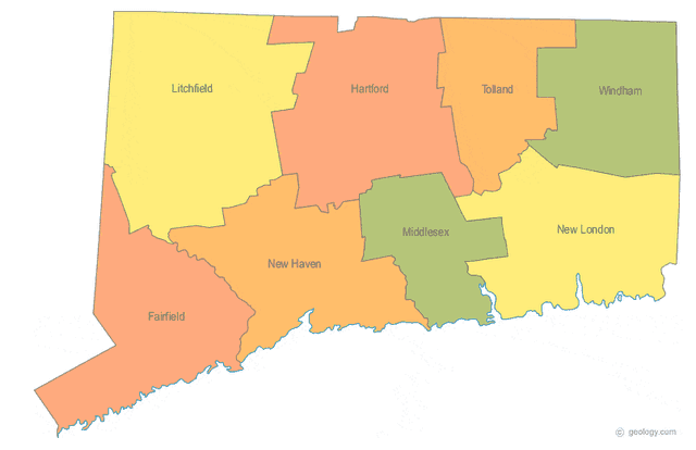 Connecticut state outline