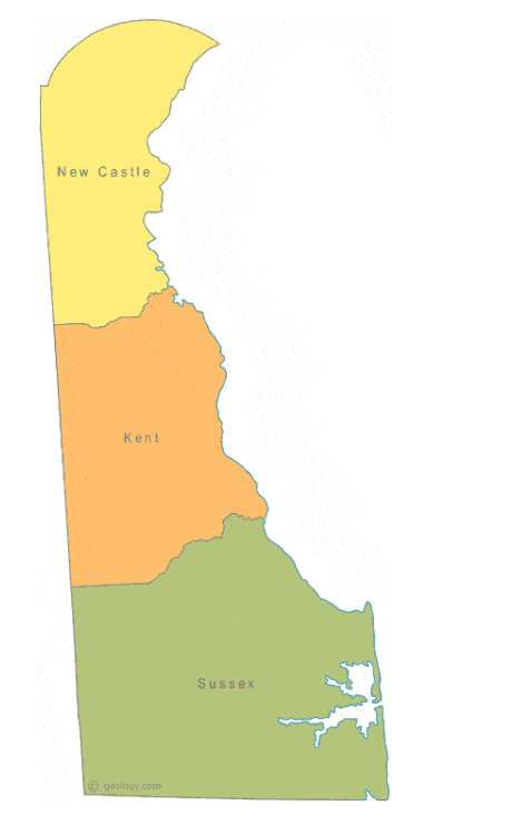 Delaware state outline