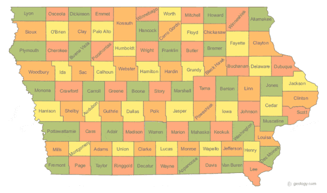 Iowa state outline