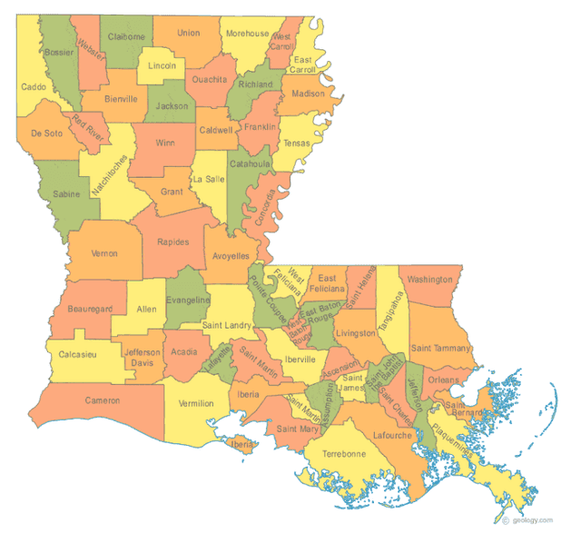 Louisiana state outline