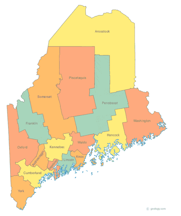 Maine state outline