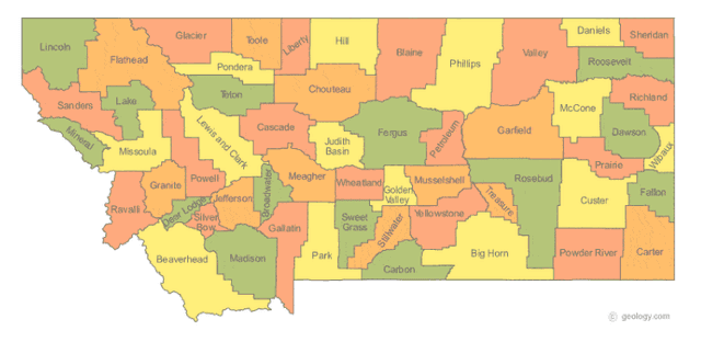 Montana state outline