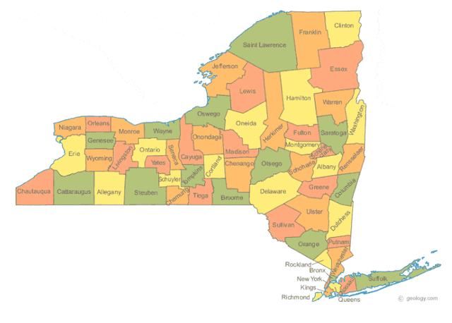 New York state outline