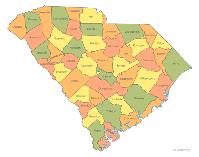 South Carolina state outline