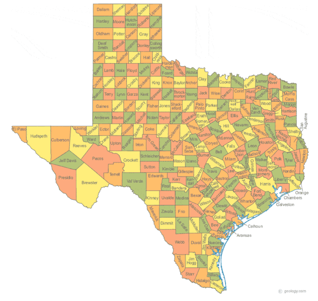 Texas state outline