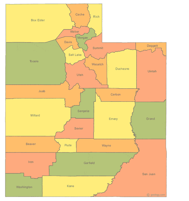 Utah state outline