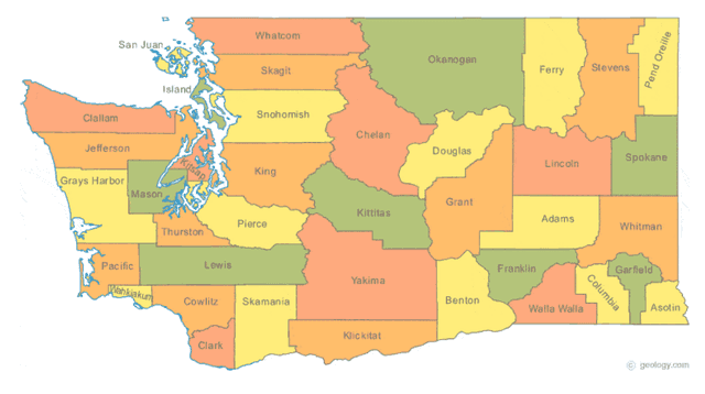 Washington state outline