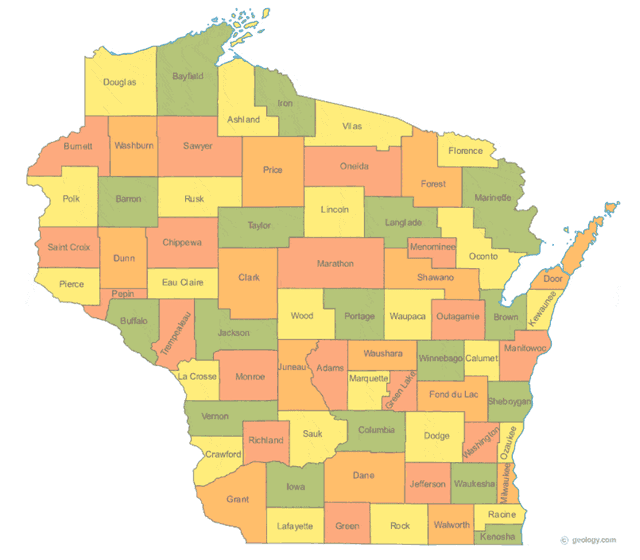 Wisconsin state outline