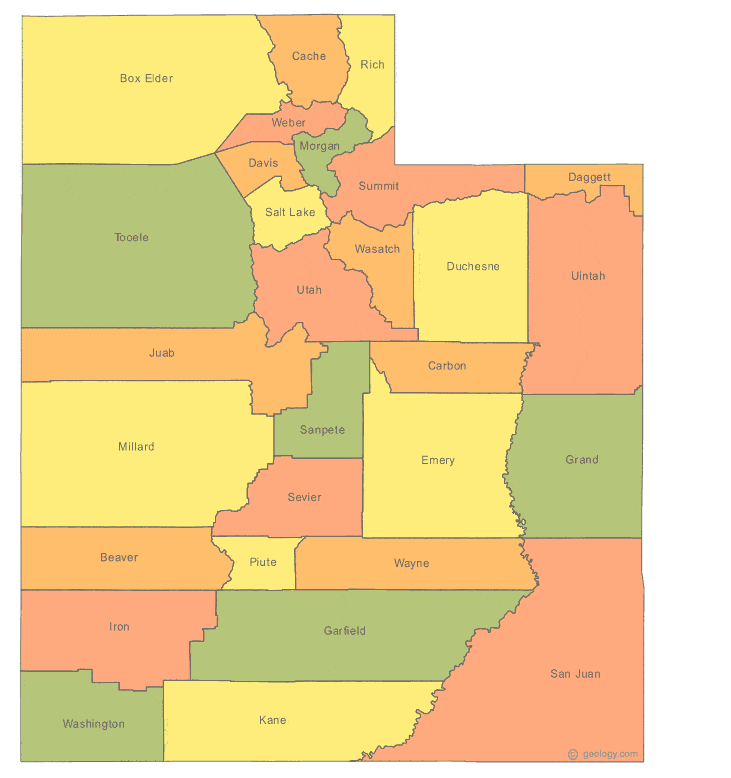 Utah state outline